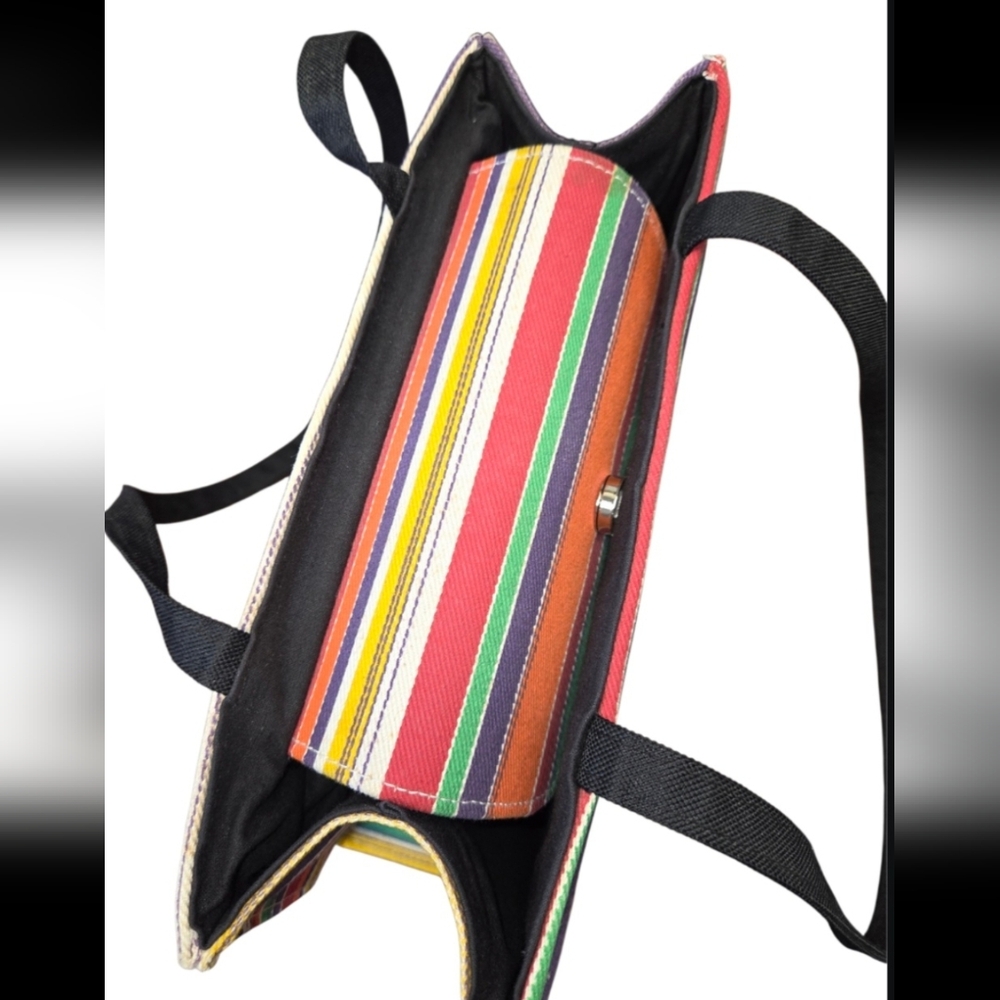 Kate Spade Vintage New York Striped Canvas Tote Bag. GUC - Picture 8 of 16